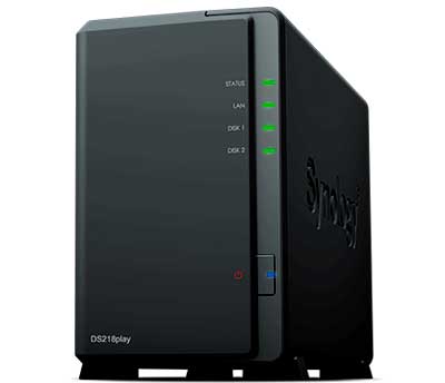 Synology DS218play DiskStation - Servidor NAS 2 baias até 24TB