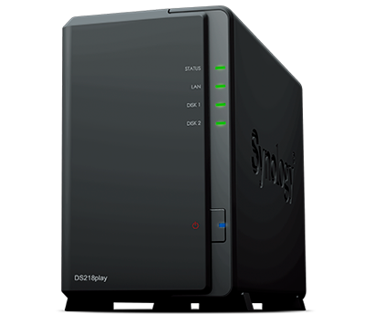DS218play DiskStation, Servidor NAS 2 baias 24TB Synology