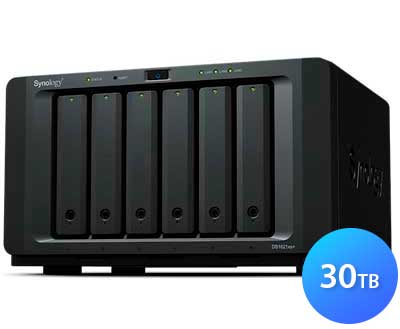 DS1621xs+ 30TB Synology DiskStation - Storage NAS 6 baias p/ HDD SATA