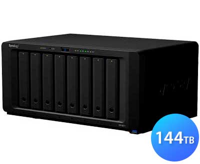 DS1821+ 144TB Synology DiskStation - Storage NAS 8 baias p/ HDD SATA