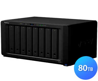 DS1821+ 80TB Synology DiskStation - Storage NAS 8 baias p/ HDD SATA