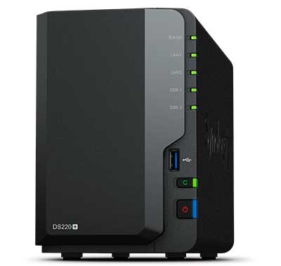 DS220+ Synology DiskStation - Storage NAS 2 Baias p/ HDD SATA