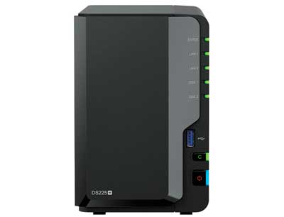 DS225+ Synology DiskStation - Storage NAS 2 Bay p/ HDD SATA/NVMe