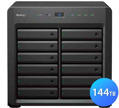 DS3622xs+ 144TB Synology - Storage NAS 12 Baias p/ Hard disks SATA