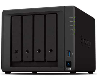 DS420+ Synology Diskstation - Storage NAS 4 Baias p/ HDD SSD/SATA