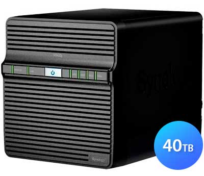 DS420j 40TB Synology Diskstation - Storage NAS 4 Baias SATA