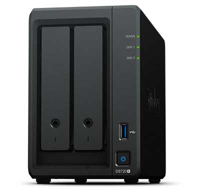 DS720+ Synology DiskStation - Storage NAS 2 Baias p/ HDD SATA