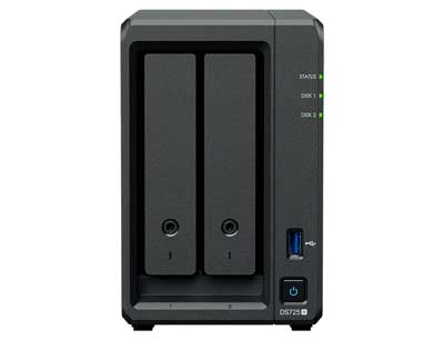 DS725+ Synology DiskStation - Storage NAS 2 Bay p/ HDD SATA/NVMe