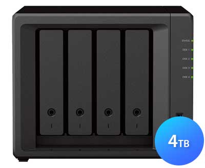 DS923+ 4TB DiskStation Synology - Storage NAS 4 Bay p/ HDD SATA/NVMe