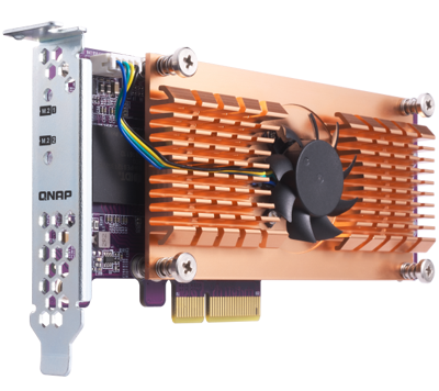 QM2-2P-344 Qnap - Placa PCIe para duas memórias SSD M.2 NVMe