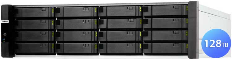 ES1686dc 128TB Qnap - Storage NAS 3U Enterprise ZFS SATA/SAS/SSD