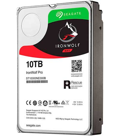 ST10000NT001 Seagate - HD Interno SATA 10TB 7200 rpm IronWolf Pro