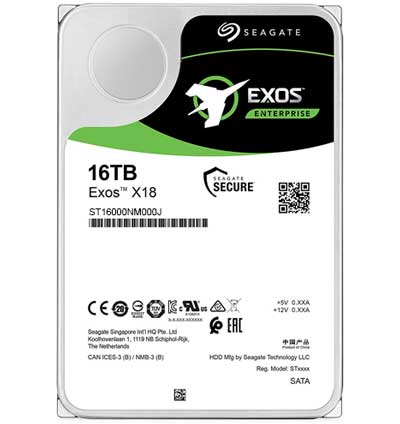 ST16000NM000J Seagate - HD 16TB Enterprise SATA 6Gb/s Exos X18