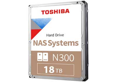 HD Interno NAS 18TB Toshiba N300 - HDWG51JXZSTA 7200 RPM SATA