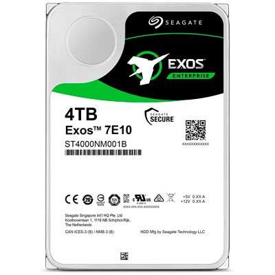 Seagate EXOS 4TB SAS 3.5" Hard Drive – 7200RPM 12Gb/s 4Kn Hot-Plug – ST4000NM0095