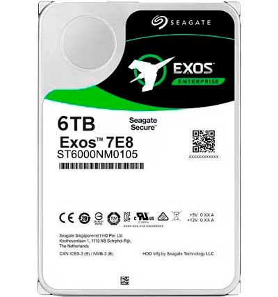 ST6000NM0105 Seagate - Hard Disk 6TB Enterprise Exos 7E8 7200 rpm SATA