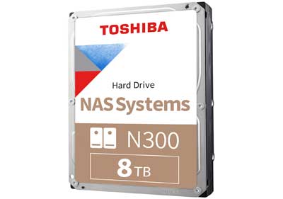 HD Interno NAS 8TB Toshiba N300 - HDWG480XZSTA 7200 RPM SATA