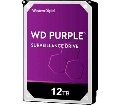 WD121PURP WD - HD Interno 12TB SATA 7.200 RPM Purple Pro p/ CFTV, DVR e NVR