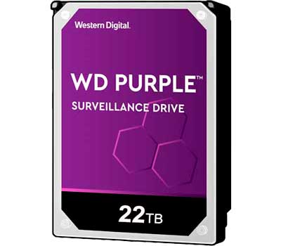 WD221PURP WD - HD Interno 22TB SATA 7.200 RPM Purple Pro p/ CFTV, DVR e NVR