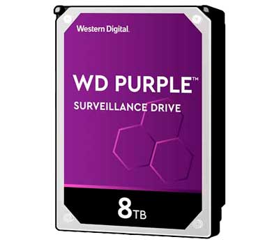 WD8001PURP WD - HD Interno 8TB SATA 7.200 RPM Purple Pro p/ CFTV, DVR e NVR