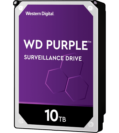 HD Purple 10TB 7.200 RPM p/ sistemas CFTV, NVR e DVR - WD101PURZ WD