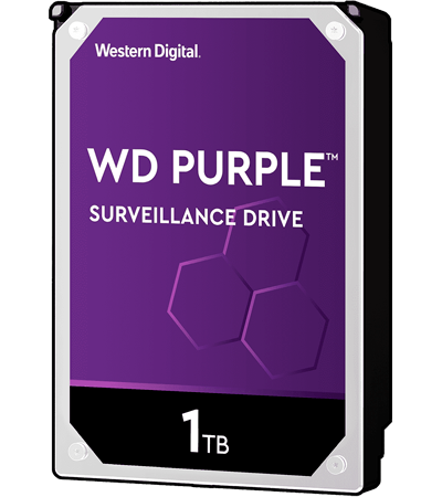 HD Purple 1TB 5.400 RPM p/ sistemas CFTV, NVR e DVR - WD10PURZ WD