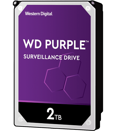 HD Purple 2TB 5.400 RPM p/ sistemas CFTV, NVR e DVR - WD20PURZ WD