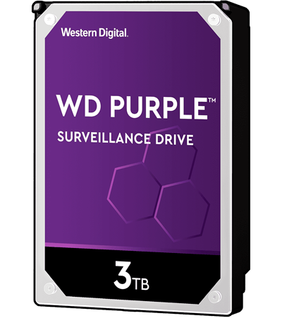 HD Purple 3TB 5.400 RPM p/ sistemas CFTV, NVR e DVR - WD30PURZ WD