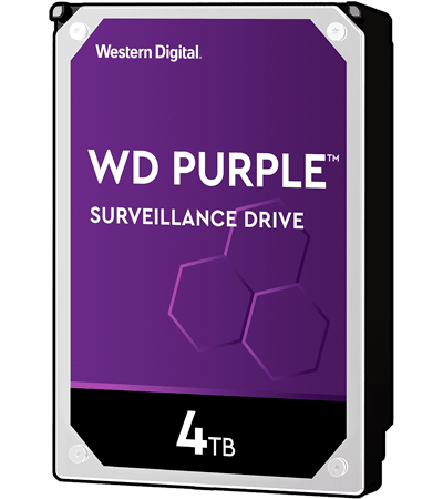HD Purple 4TB 5.400 RPM p/ sistemas CFTV, NVR e DVR - WD40PURZ WD