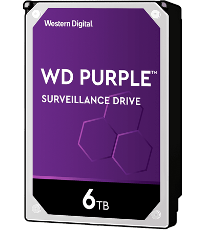 HD Purple 6TB 5.400 RPM p/ sistemas CFTV, NVR e DVR - WD60PURZ WD