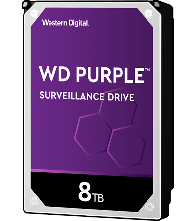 HD Purple 8TB 5.400 RPM p/ sistemas CFTV, NVR e DVR - WD81PURZ WD