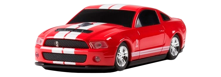 MOUSE WIRELESS SHELBY GT500 VERMELHO/BRANCO - ROAD MICE