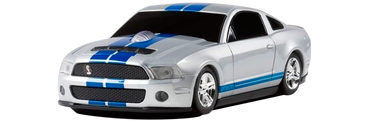 MOUSE WIRELESS SHELBY GT500 PRATA/AZUL - ROAD MICE