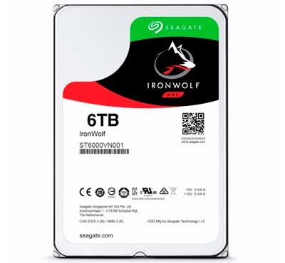 ST6000VN001 Seagate - HD 6TB 5400 rpm IronWolf  SATA