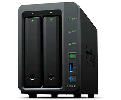 DS718+ Synology Diskstation - Storage NAS 2 Bay p/ HDD SATA/SSD