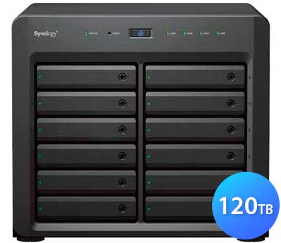 DS2422+ 120TB Synology - NAS Storage 12 Baias SATA/SSD Externo