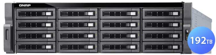 TVS-1672XU-RP 192TB Qnap - Storage NAS 3U 16 baias Rackmount SATA