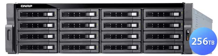 TS-1683XU-RP 256TB Qnap - Storage NAS 16 baias para discos SSD SATA