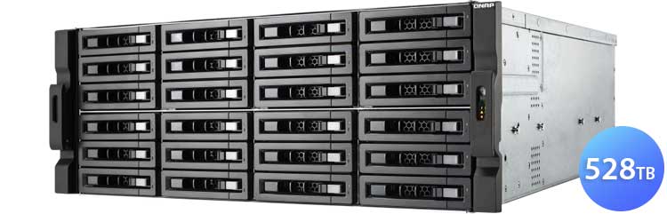 TS-2483XU-RP 528TB Qnap - Storage NAS Rackmount 24 baias SATA/SSD