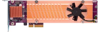 QM2-4P-342 Qnap - Placa interna 4 slots SSD NVMe PCIe M.2 2280
