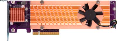 QM2-4P-384 Qnap - Placa PCIe Gen3 x8 NVMe 4x M.2 2280 SSD