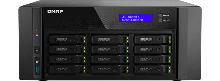 QAI-h1290FX Qnap - Storage NAS 12 Bay p/ HDD SATA/NVMe