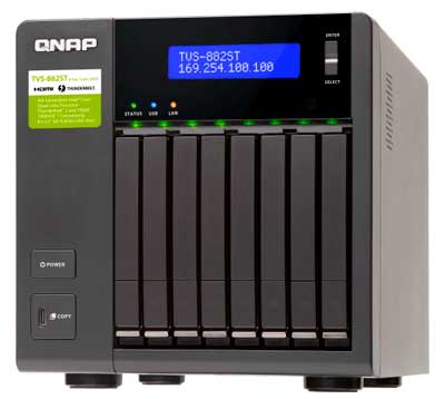 Qnap TVS-882ST2 - NAS Storage 8 Baias Thunderbolt 2