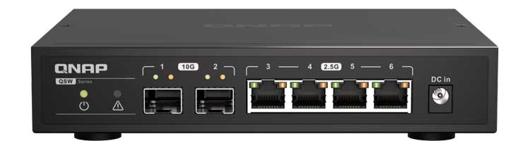 QSW-2104-2S Qnap - Switch de 6x portas LAN e SFP+