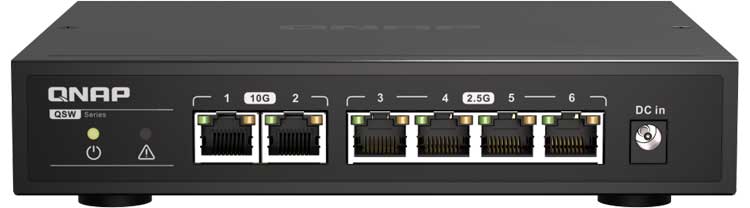 QSW-2104-2T-A Qnap - Switch de 6x portas RJ45