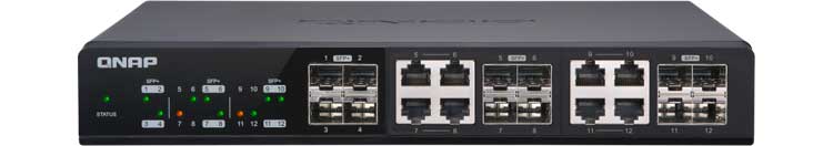 QSW-M1208-8C Qnap - Switch Gerenciável de 12x portas SFP+/RJ45