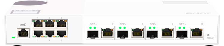 QSW-M2106-4C Qnap - Switch Gerenciável de 10x portas SFP+/RJ45