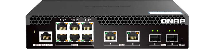 QSW-M2106R-2S2T Qnap - Switch Gerenciável 10x portas SFP+ RJ45