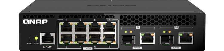 QSW-M2108R-2C Qnap - Switch Gerenciável de 10x portas SFP+/RJ45