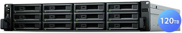 RS3621RPxs 120TB Synology RackStation - Servidor NAS 12 Baias SATA